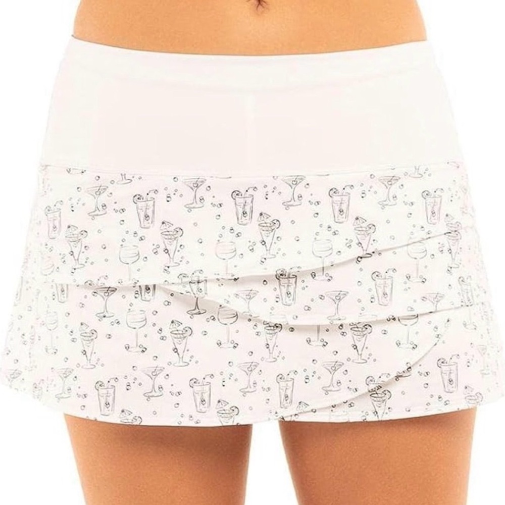 NWT Lucky in Love Cocktail Medley Scallop Skirt - new, size S, built-in shorties
